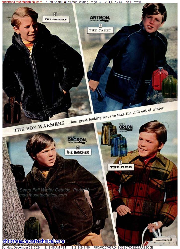 1970 Sears Fall Winter Catalog, Page 83