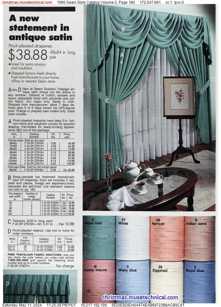 1990 Sears Style Catalog Volume 2, Page 180