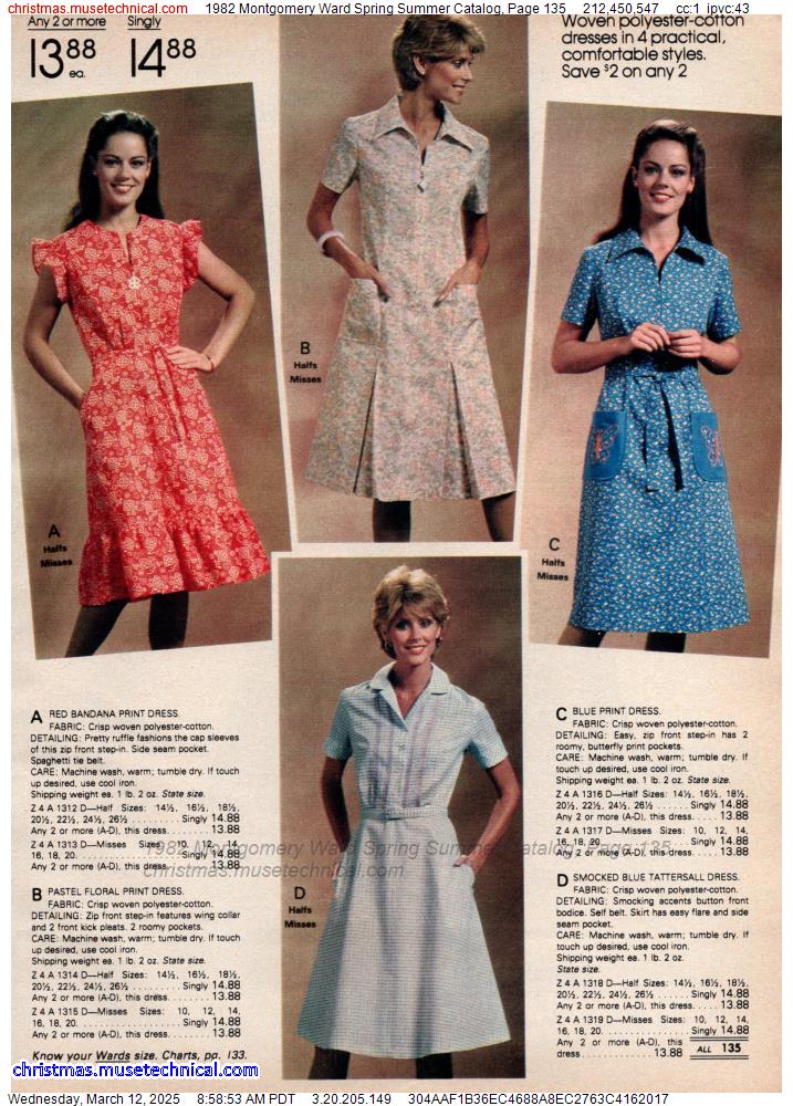 1982 Montgomery Ward Spring Summer Catalog, Page 135