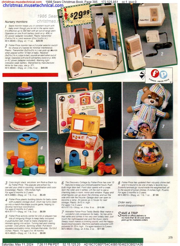1986 Sears Christmas Book, Page 385