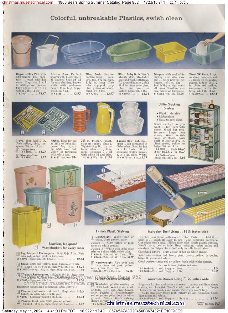 1960 Sears Spring Summer Catalog, Page 952