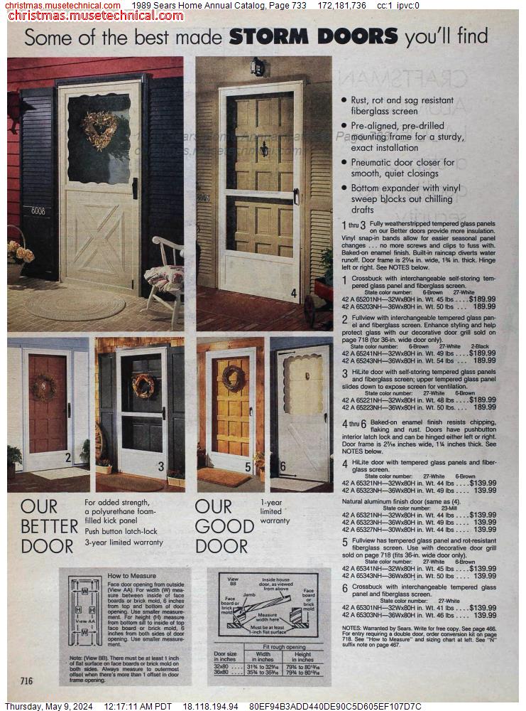 1989 Sears Home Annual Catalog, Page 733