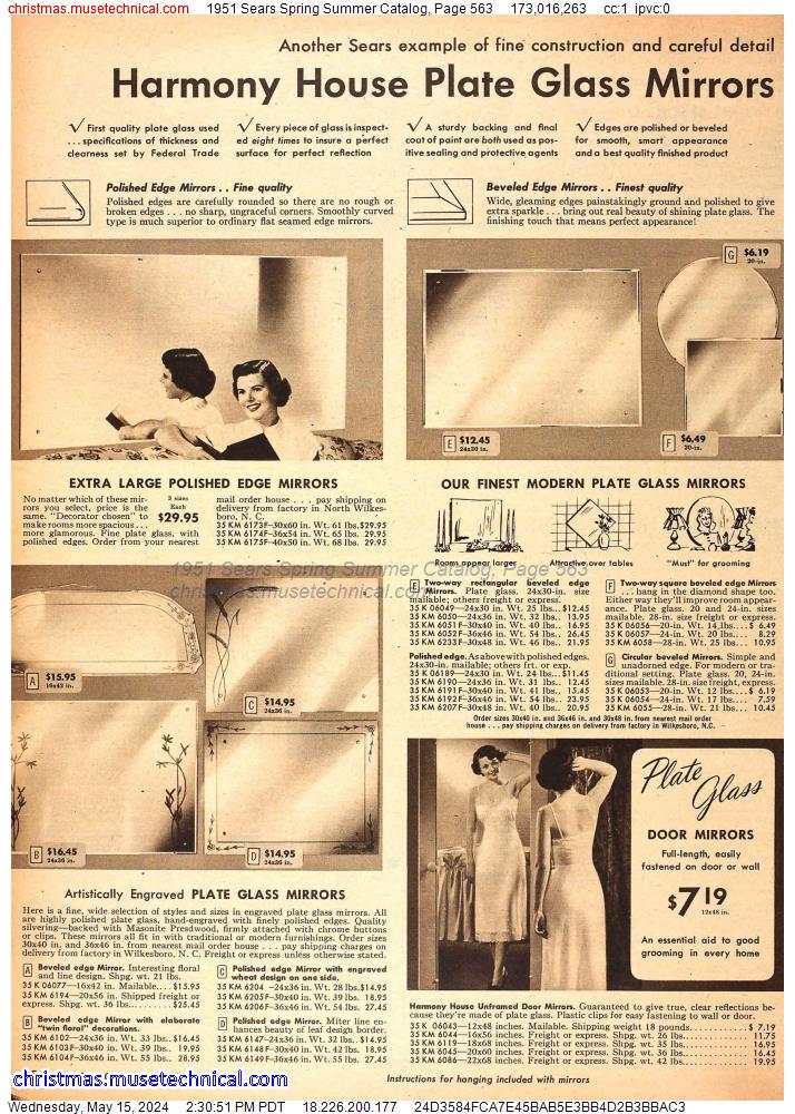 1951 Sears Spring Summer Catalog, Page 563