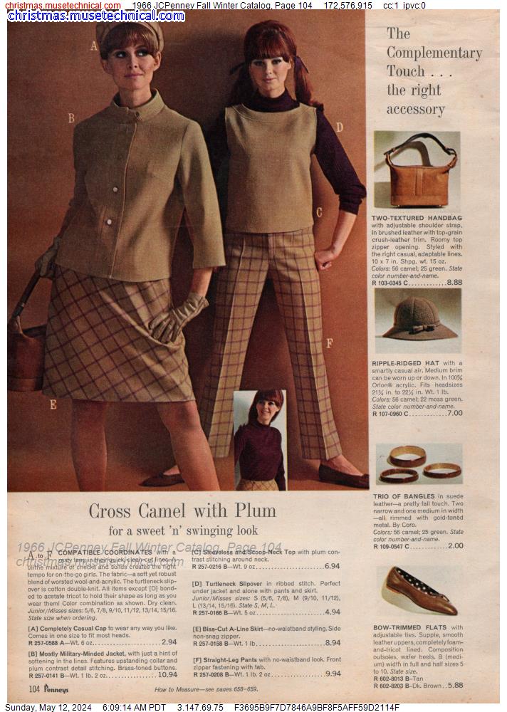 1966 JCPenney Fall Winter Catalog, Page 104