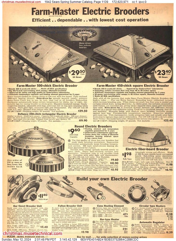 1942 Sears Spring Summer Catalog, Page 1139