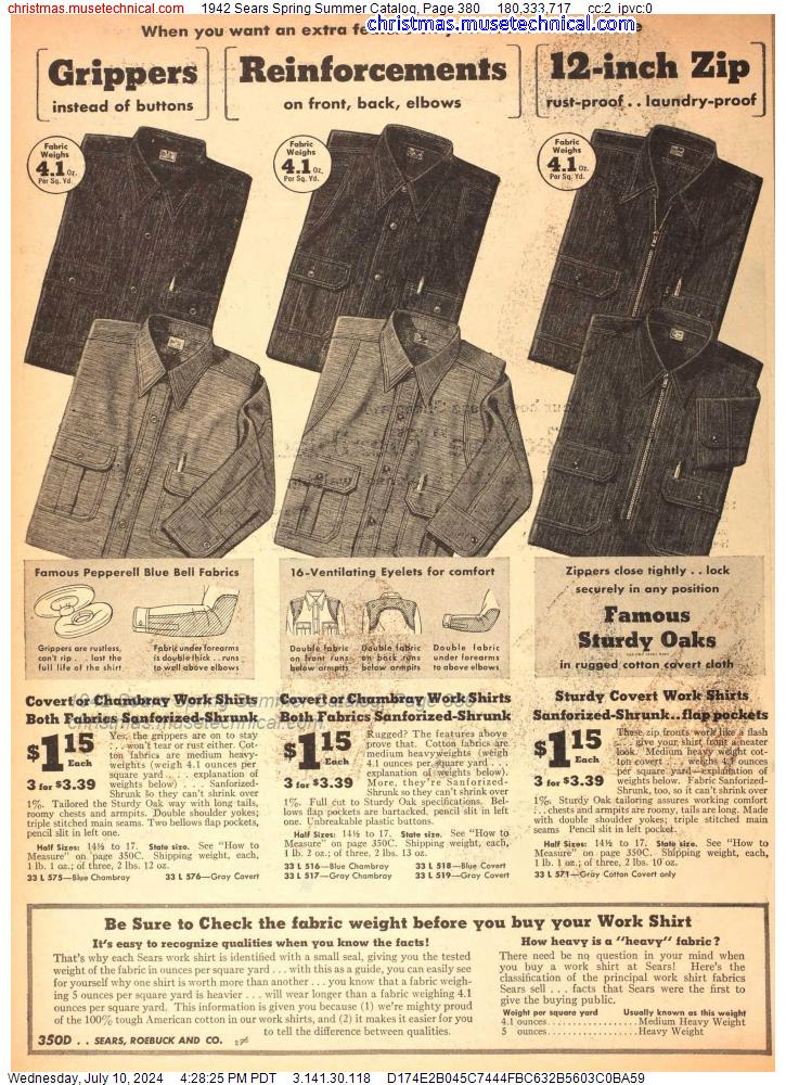 1942 Sears Spring Summer Catalog, Page 380
