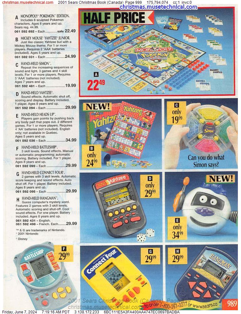 2001 Sears Christmas Book (Canada), Page 999