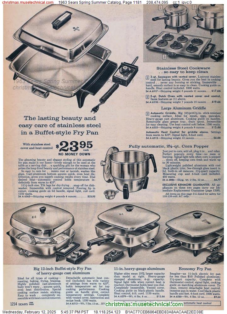 1963 Sears Spring Summer Catalog, Page 1181