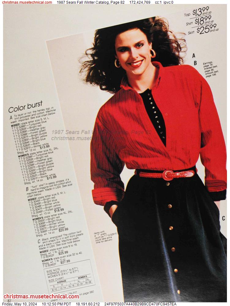 1987 Sears Fall Winter Catalog, Page 82