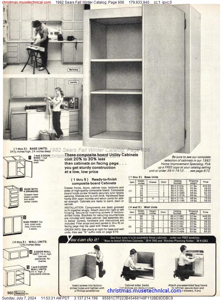 1982 Sears Fall Winter Catalog, Page 956