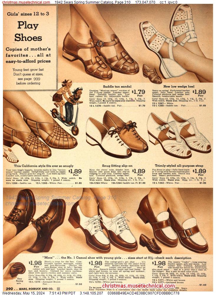 1942 Sears Spring Summer Catalog, Page 310