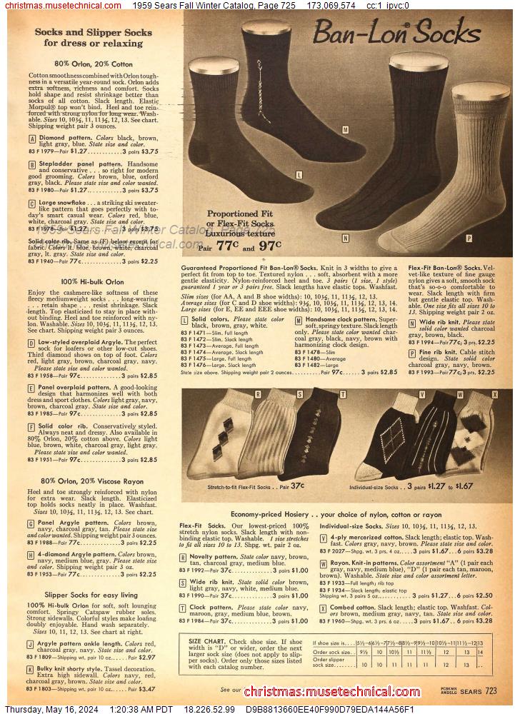 1959 Sears Fall Winter Catalog, Page 725