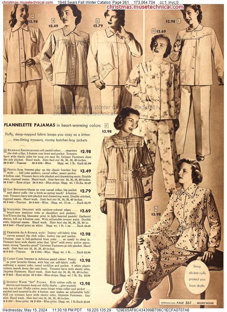 1948 Sears Fall Winter Catalog, Page 361