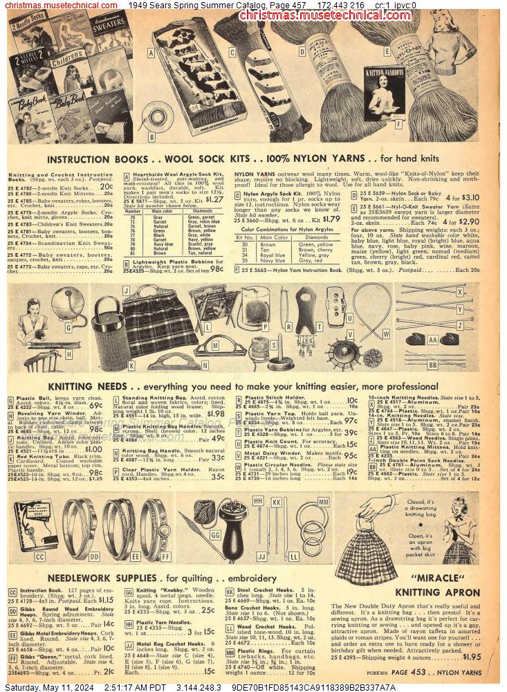 1949 Sears Spring Summer Catalog, Page 457