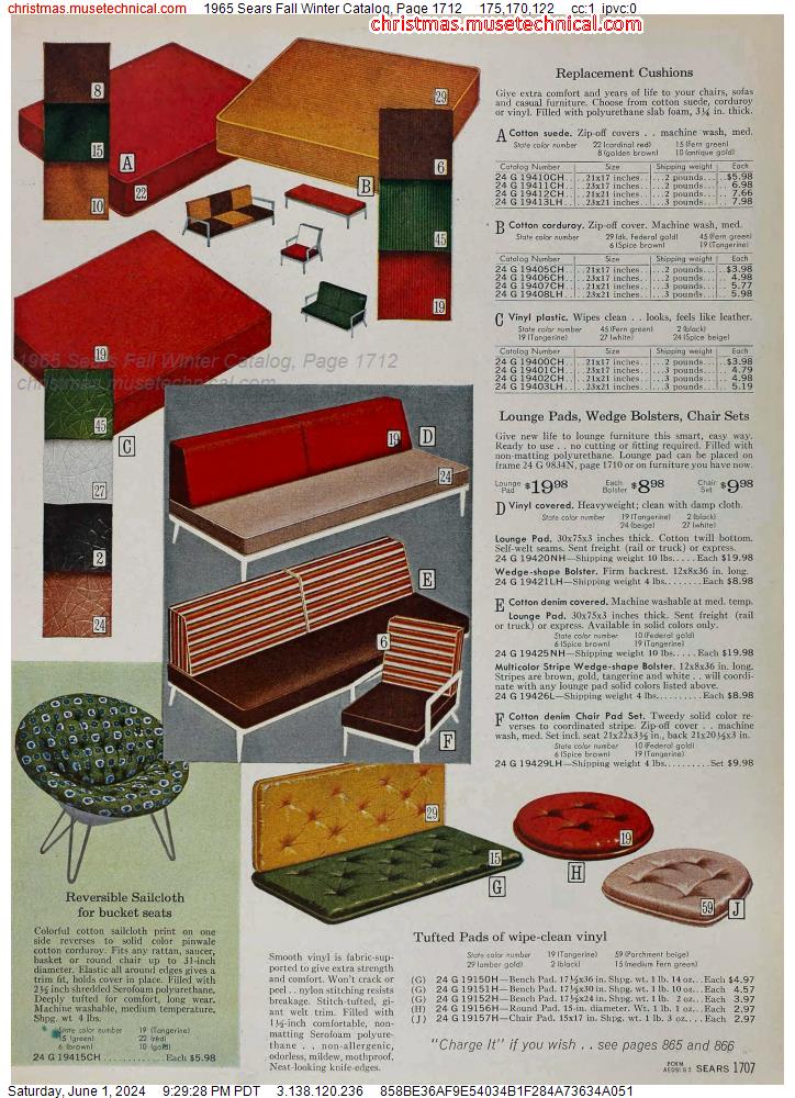1965 Sears Fall Winter Catalog, Page 1712