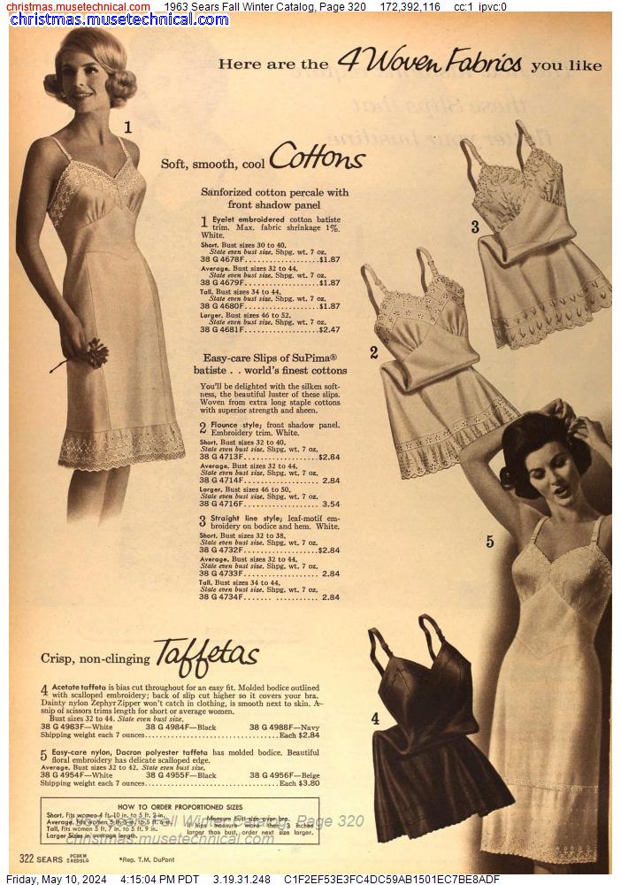 1963 Sears Fall Winter Catalog, Page 320