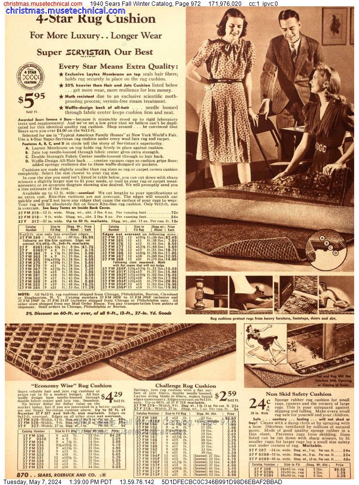 1940 Sears Fall Winter Catalog, Page 972