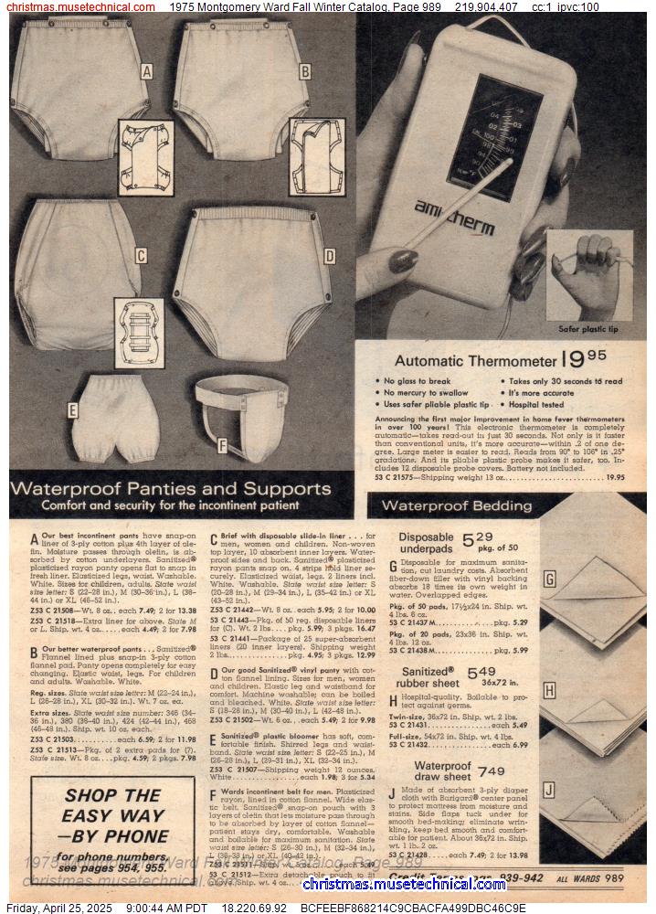 1975 Montgomery Ward Fall Winter Catalog, Page 989