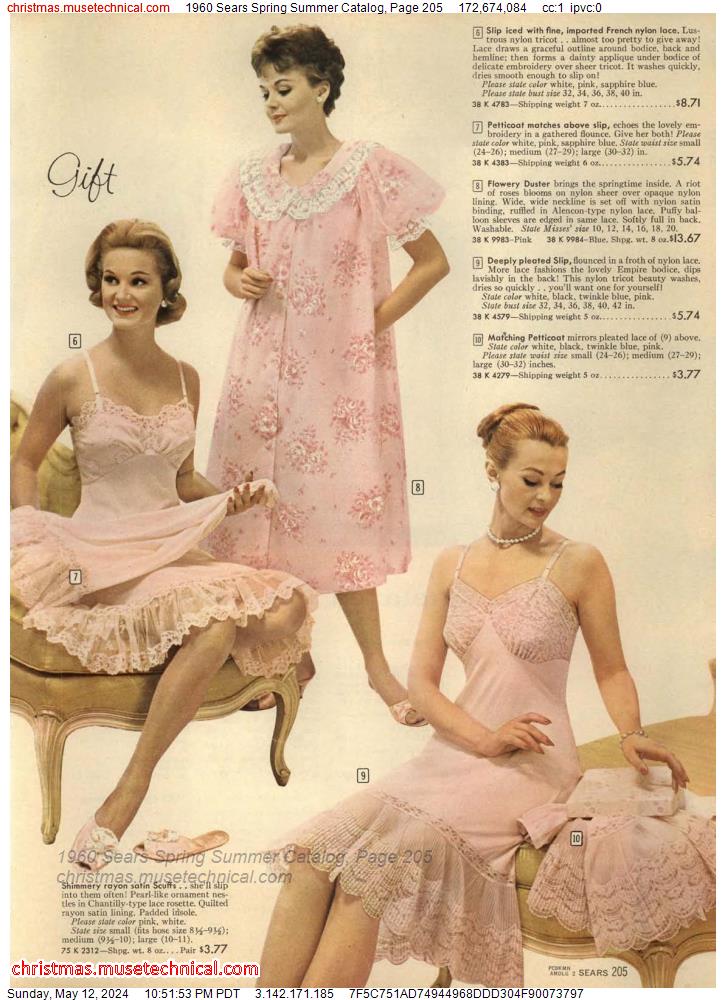 1960 Sears Spring Summer Catalog, Page 205