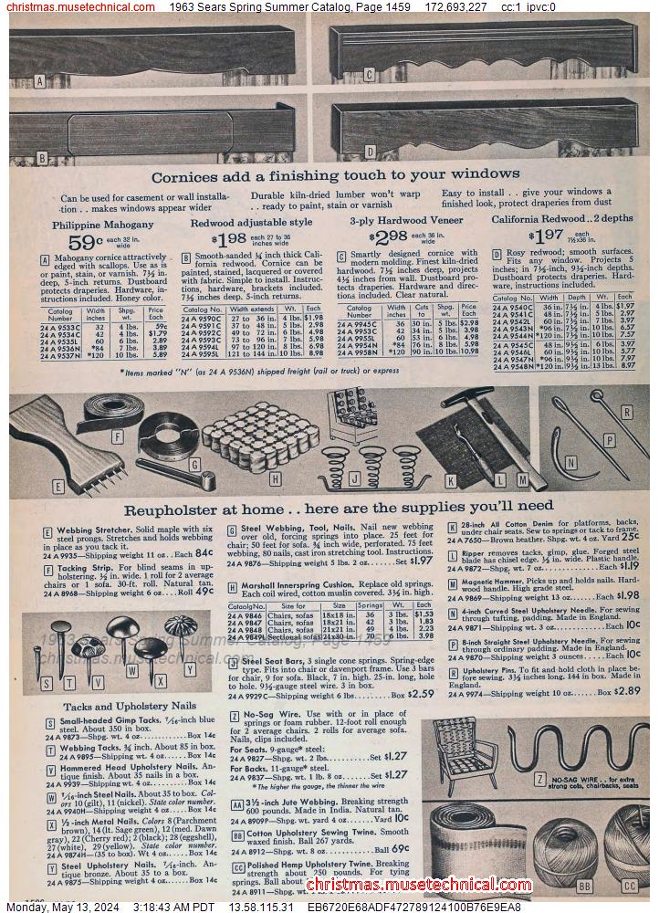 1963 Sears Spring Summer Catalog, Page 1459