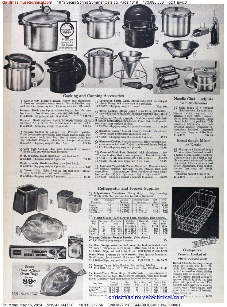 1973 Sears Spring Summer Catalog, Page 1019
