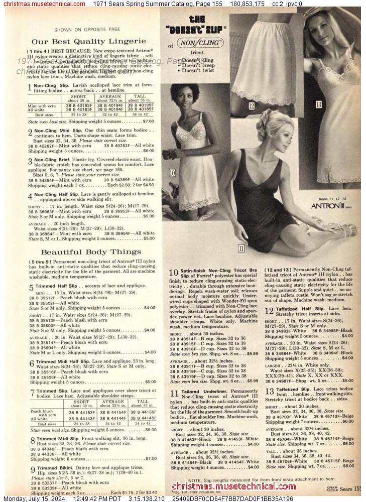 1971 Sears Spring Summer Catalog, Page 155
