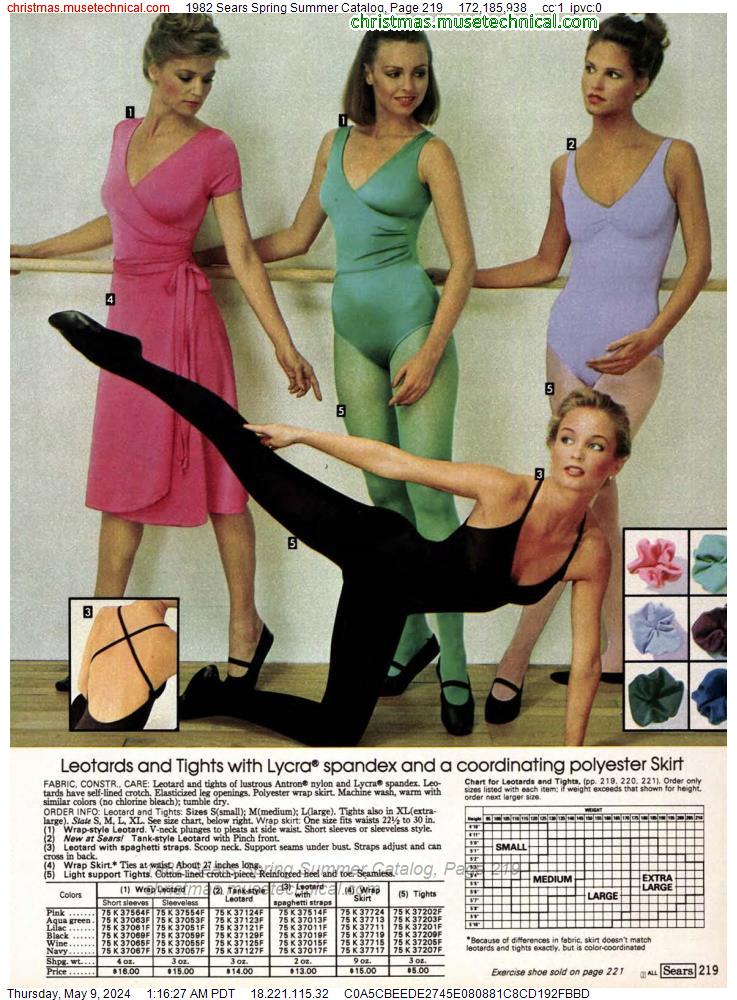 1982 Sears Spring Summer Catalog, Page 219