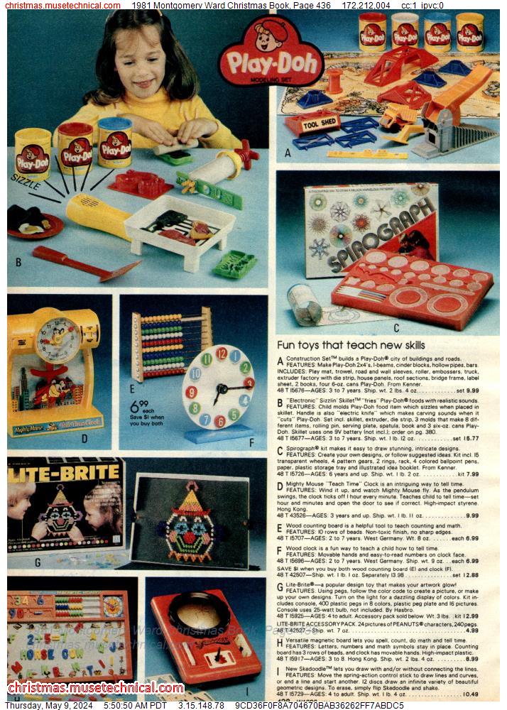 1981 Montgomery Ward Christmas Book, Page 436