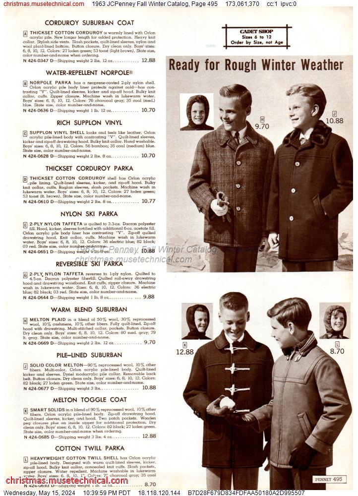 1963 JCPenney Fall Winter Catalog, Page 495
