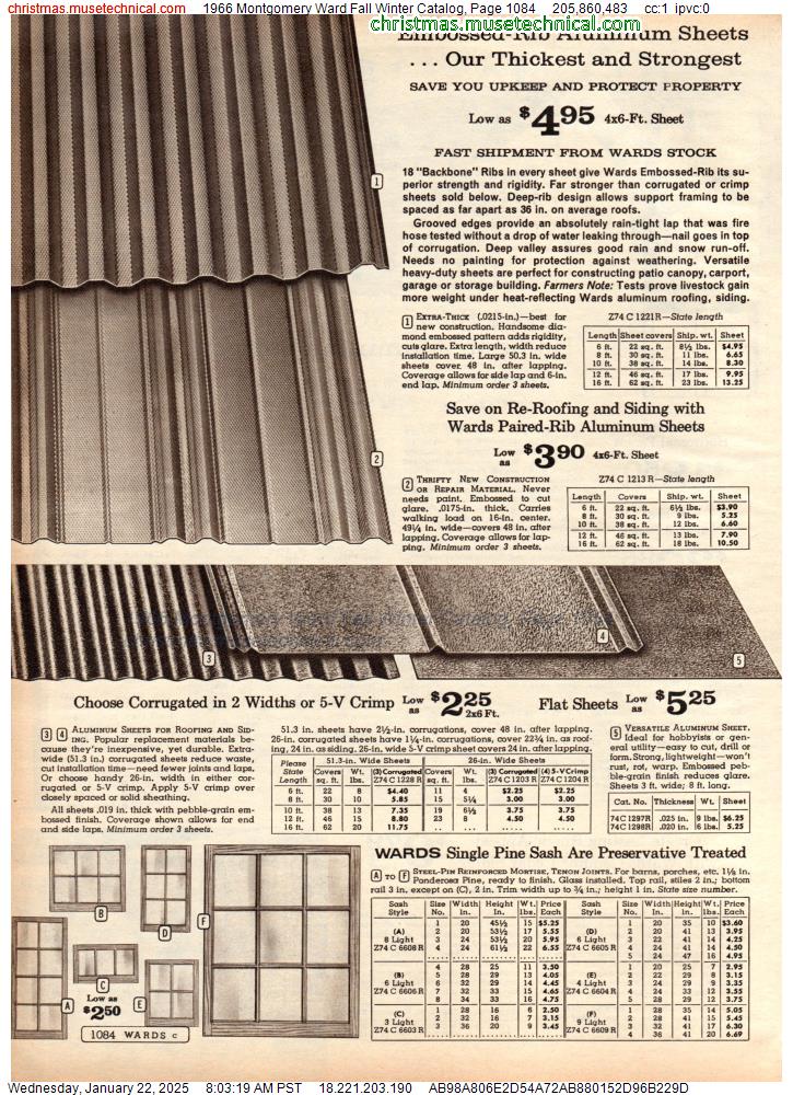 1966 Montgomery Ward Fall Winter Catalog, Page 1084