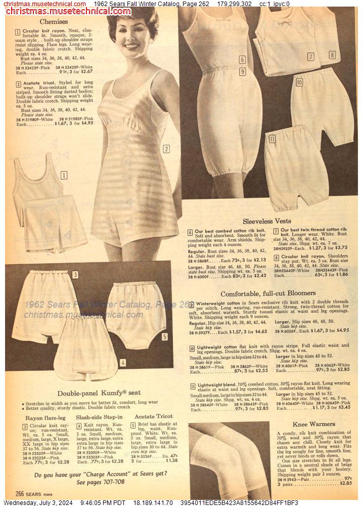 1962 Sears Fall Winter Catalog, Page 262