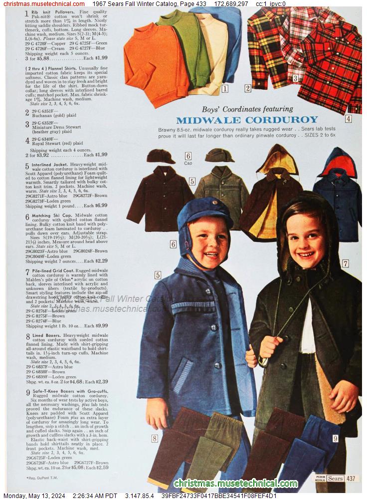 1967 Sears Fall Winter Catalog, Page 433