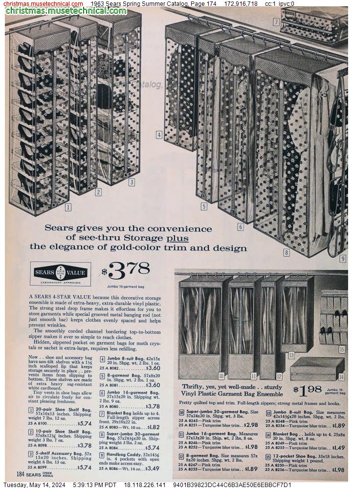 1963 Sears Spring Summer Catalog, Page 174