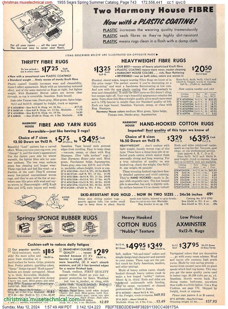 1955 Sears Spring Summer Catalog, Page 743