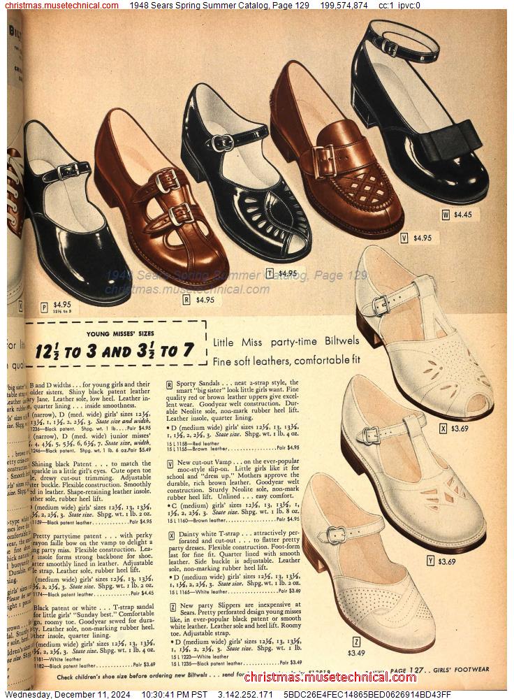 1948 Sears Spring Summer Catalog, Page 129