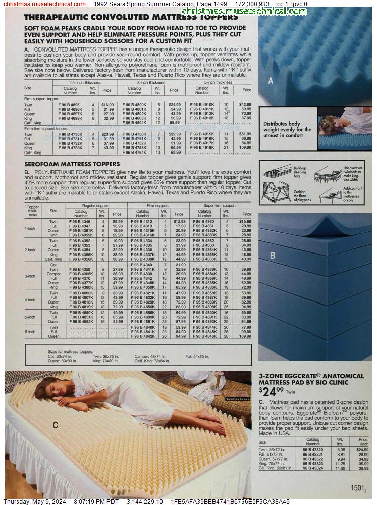 1992 Sears Spring Summer Catalog, Page 1499