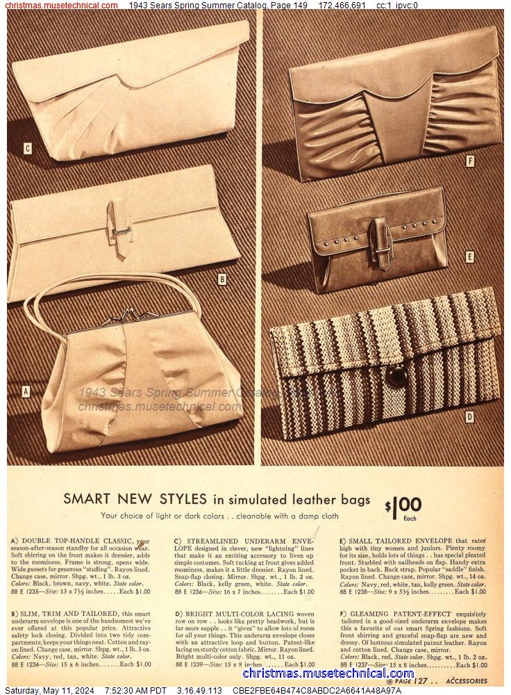 1943 Sears Spring Summer Catalog, Page 149