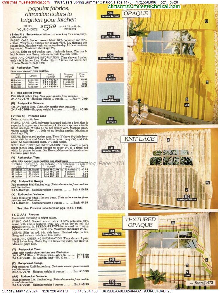 1981 Sears Spring Summer Catalog, Page 1473