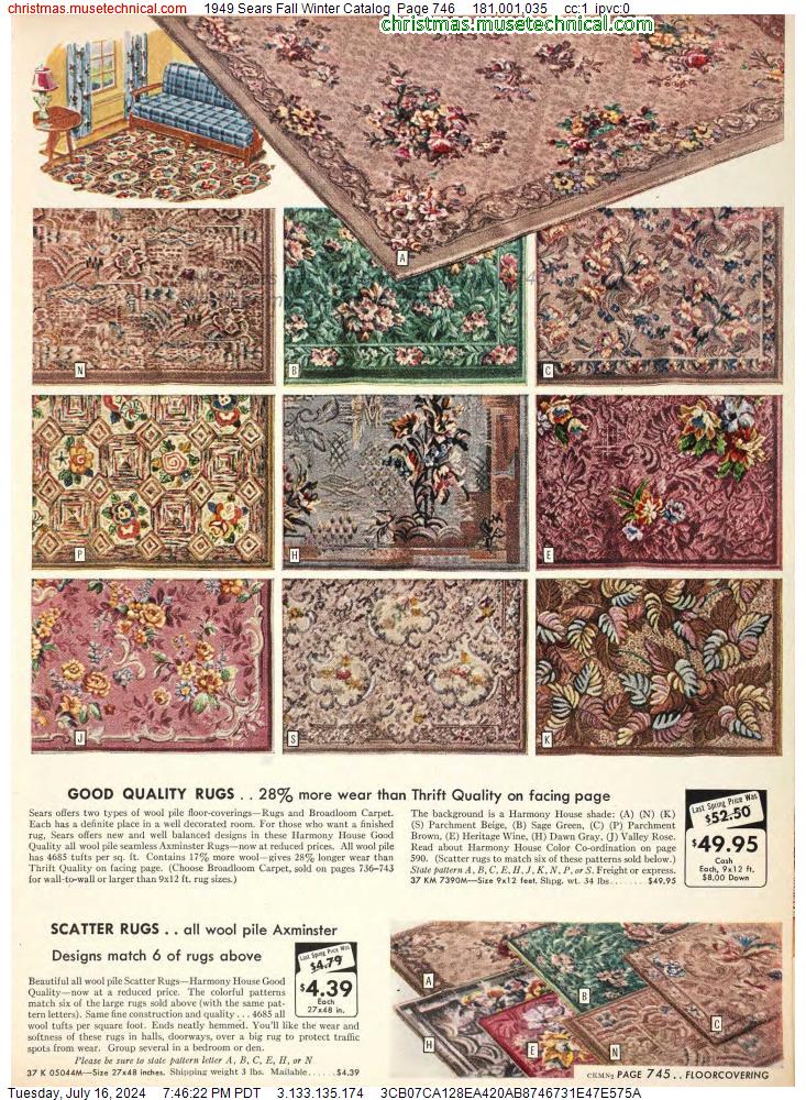 1949 Sears Fall Winter Catalog, Page 746