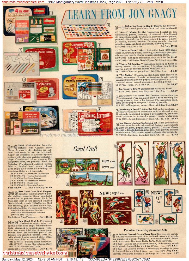1961 Montgomery Ward Christmas Book, Page 202