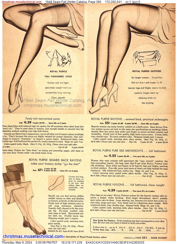 1948 Sears Fall Winter Catalog, Page 385