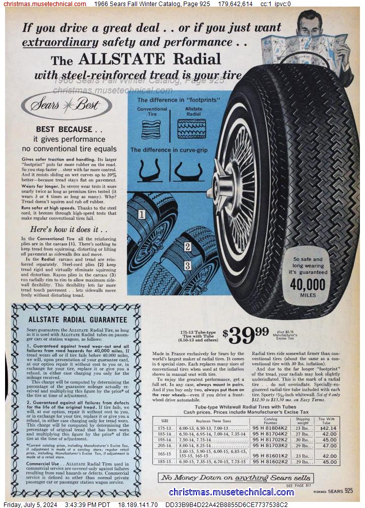 1966 Sears Fall Winter Catalog, Page 925