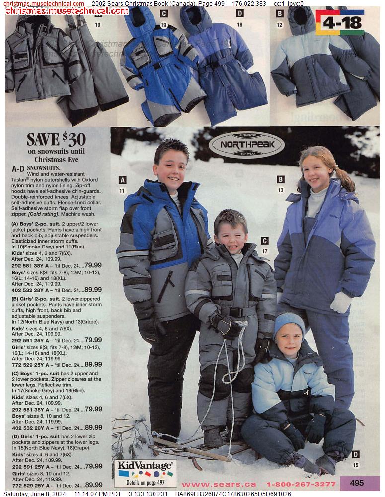 2002 Sears Christmas Book (Canada), Page 499