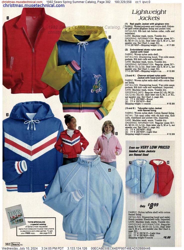 1982 Sears Spring Summer Catalog, Page 382
