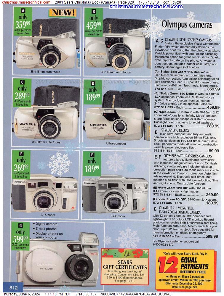 2001 Sears Christmas Book (Canada), Page 820