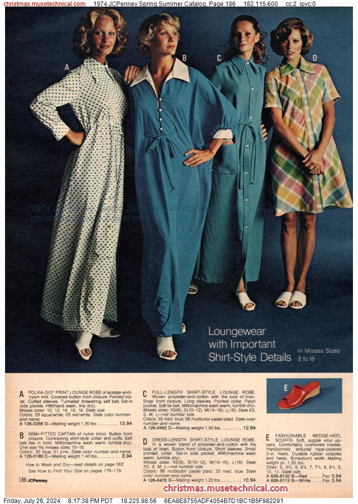 1974 JCPenney Spring Summer Catalog, Page 186
