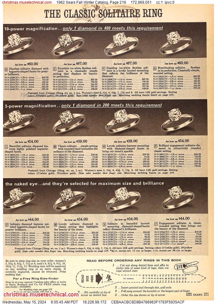1962 Sears Fall Winter Catalog, Page 219
