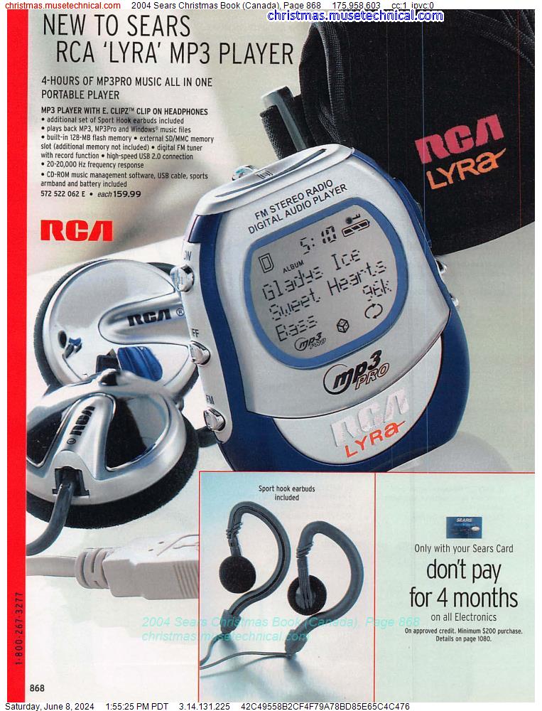 2004 Sears Christmas Book (Canada), Page 868