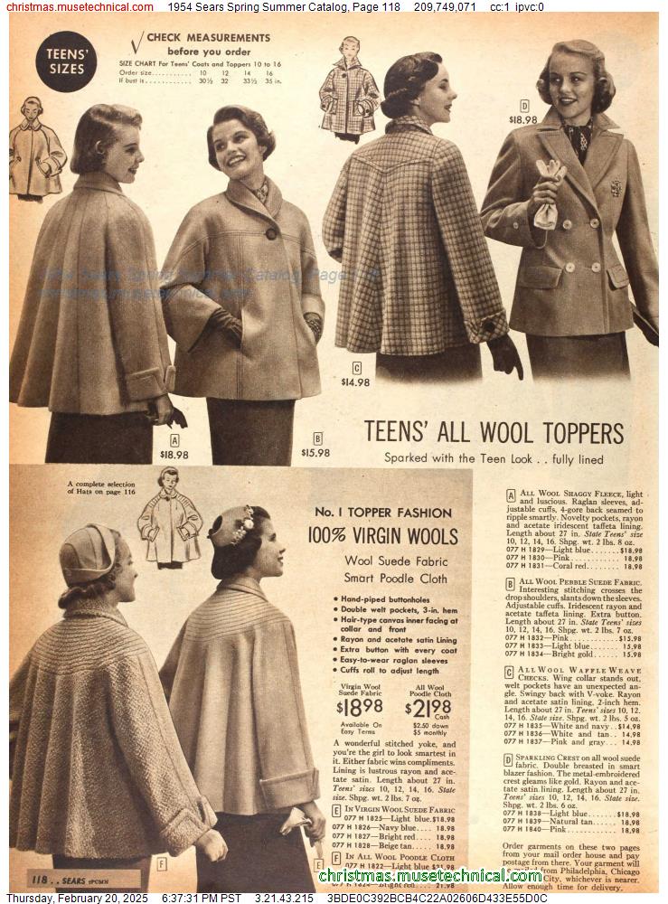 1954 Sears Spring Summer Catalog, Page 118