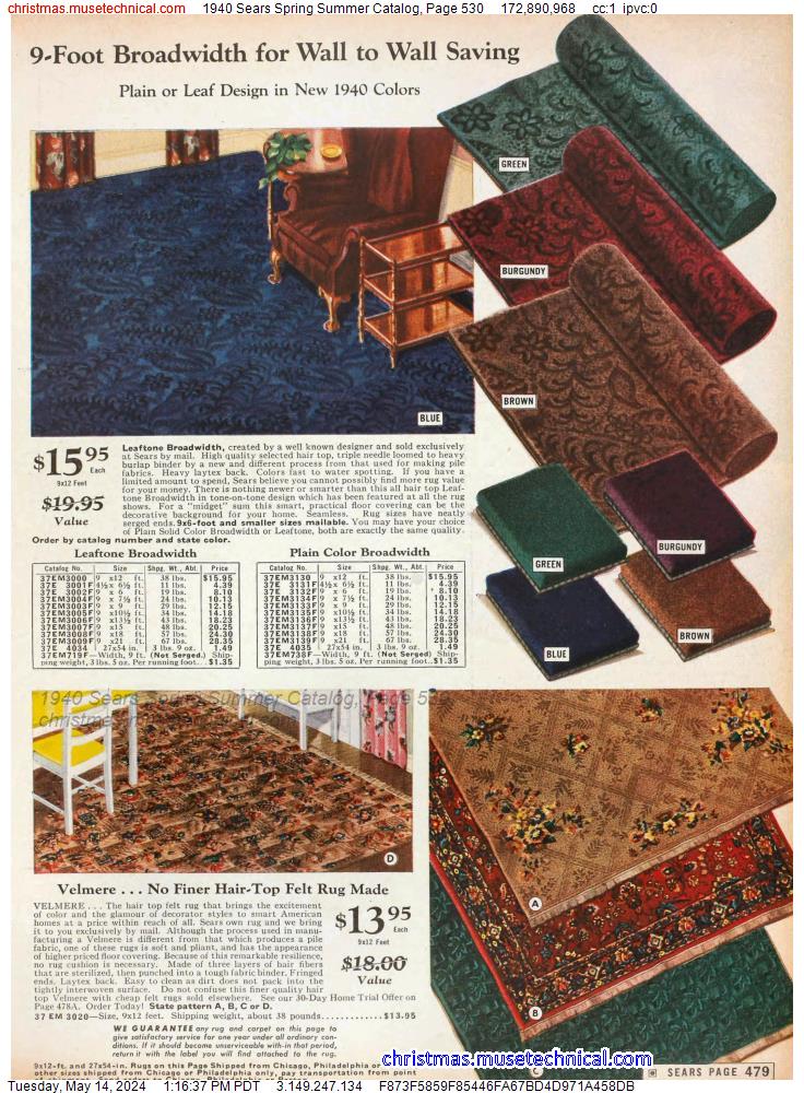 1940 Sears Spring Summer Catalog, Page 530